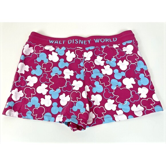 Walt Disney World Minnie Mouse Drawstring Shorts Pockets Pink - Size XL (A5) - Picture 1 of 3